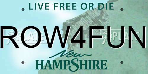 ROW4FUN New Hampshire License Plate