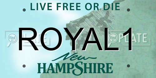 ROYAL1 New Hampshire License Plate