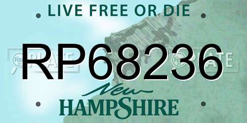 RP68236 New Hampshire License Plate