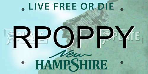 RPOPPY New Hampshire License Plate