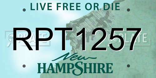 RPT1257 New Hampshire License Plate