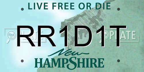 RR1D1T New Hampshire License Plate