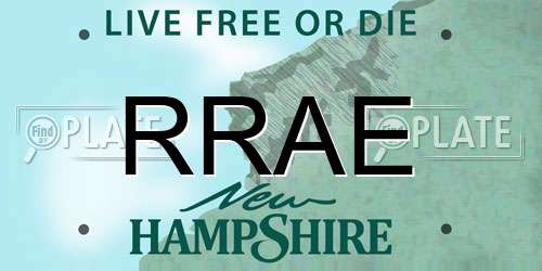 RRAE New Hampshire License Plate