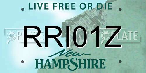RRI01Z New Hampshire License Plate