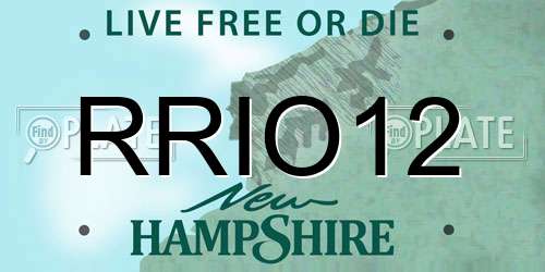 RRIO12 New Hampshire License Plate