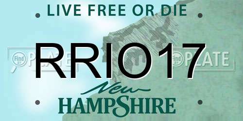 RRIO17 New Hampshire License Plate