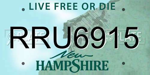 RRU6915 New Hampshire License Plate