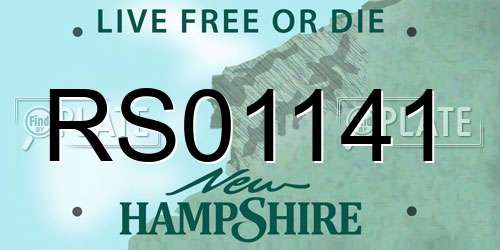 RS01141 New Hampshire License Plate