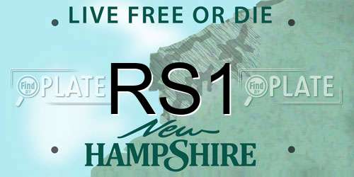 RS1 New Hampshire License Plate