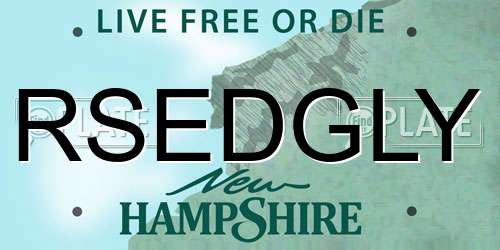 RSEDGLY New Hampshire License Plate