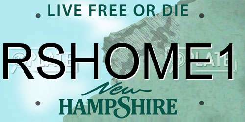 RSHOME1 New Hampshire License Plate
