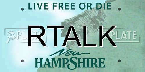 RTALK New Hampshire License Plate