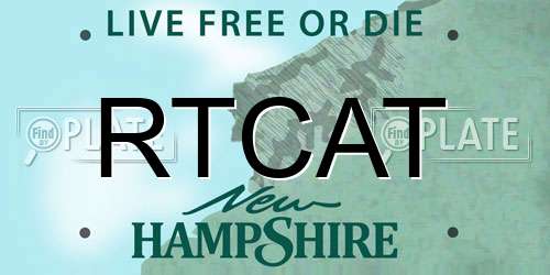 RTCAT New Hampshire License Plate