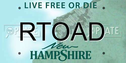RTOAD New Hampshire License Plate