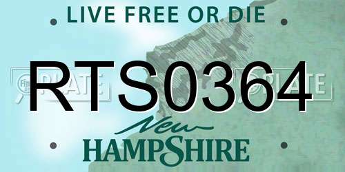 RTS0364 New Hampshire License Plate