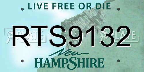 RTS9132 New Hampshire License Plate