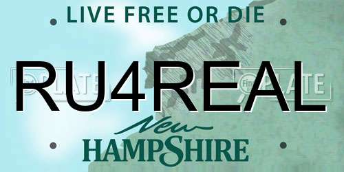 RU4REAL New Hampshire License Plate