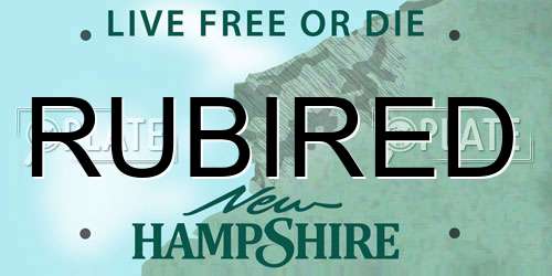RUBIRED New Hampshire License Plate