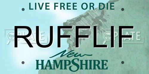 RUFFLIF New Hampshire License Plate