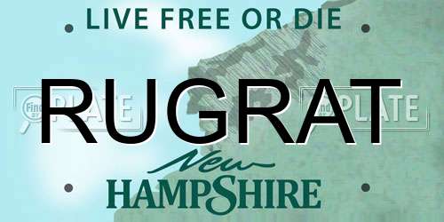 RUGRAT New Hampshire License Plate
