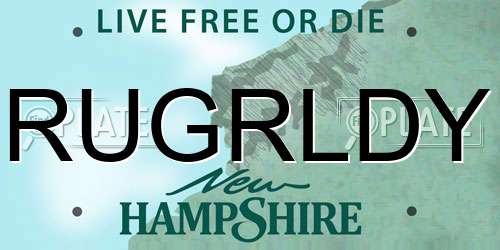 RUGRLDY New Hampshire License Plate