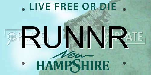 RUNNR New Hampshire License Plate