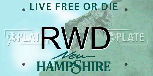 RWD New Hampshire License Plate