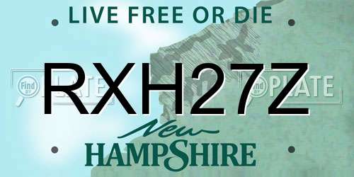 RXH27Z New Hampshire License Plate