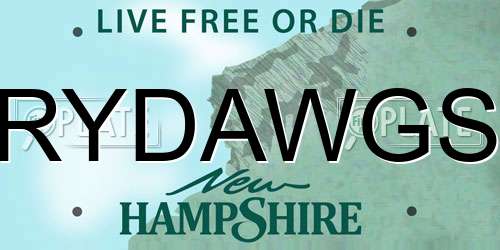 RYDAWGS New Hampshire License Plate