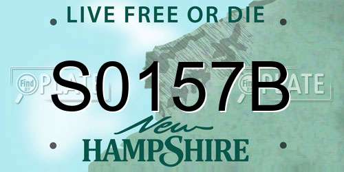 S0157B New Hampshire License Plate