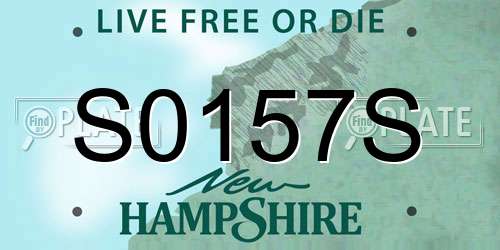 S0157S New Hampshire License Plate