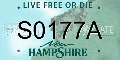 S0177A New Hampshire License Plate