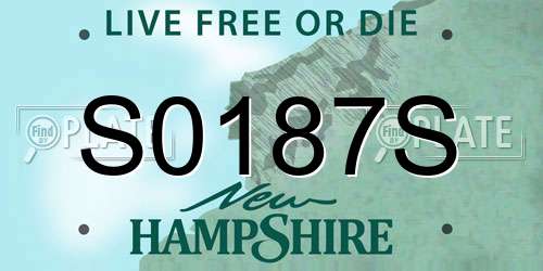 S0187S New Hampshire License Plate