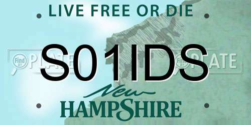 S01IDS New Hampshire License Plate
