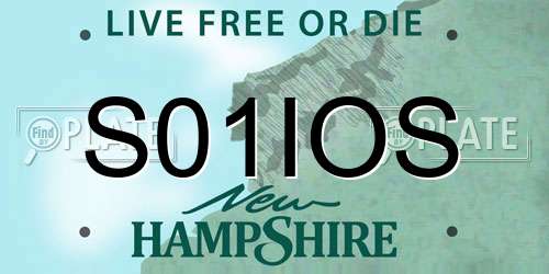 S01IOS New Hampshire License Plate