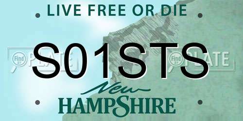 S01STS New Hampshire License Plate