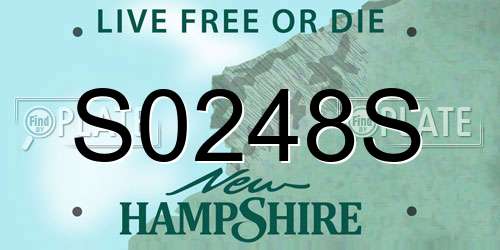 S0248S New Hampshire License Plate