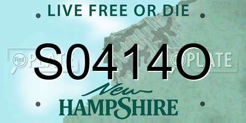S0414O New Hampshire License Plate