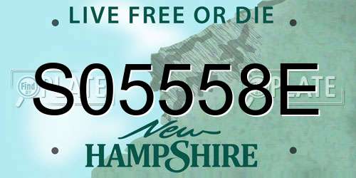 S05558E New Hampshire License Plate