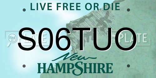 S06TUO New Hampshire License Plate