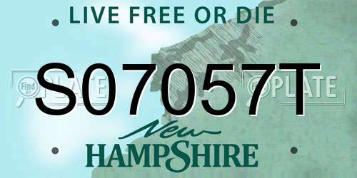 S07057T New Hampshire License Plate