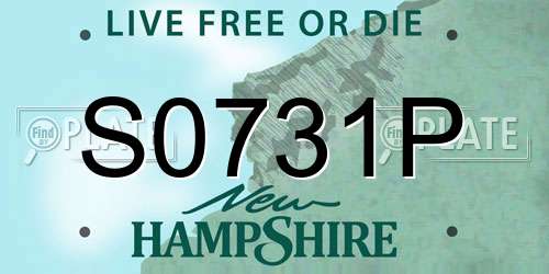 S0731P New Hampshire License Plate