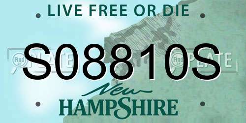 S08810S New Hampshire License Plate