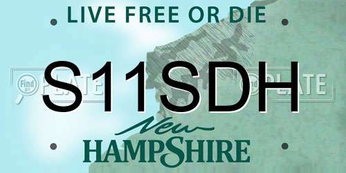 S11SDH New Hampshire License Plate