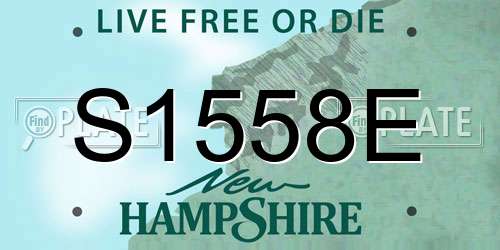 S1558E New Hampshire License Plate