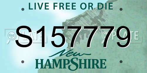 S157779 New Hampshire License Plate
