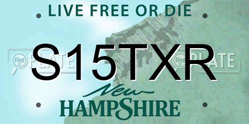 S15TXR New Hampshire License Plate
