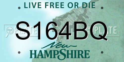S164BQ New Hampshire License Plate