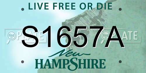 S1657A New Hampshire License Plate