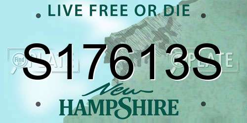 S17613S New Hampshire License Plate